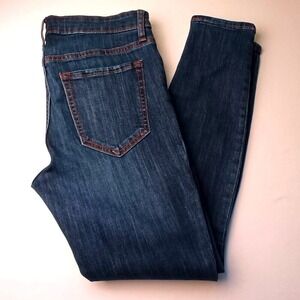 Gap Womens Mid Rise Skinny Leg Dark Wash Jeans Size 28/6 SHORT Classic Stretch